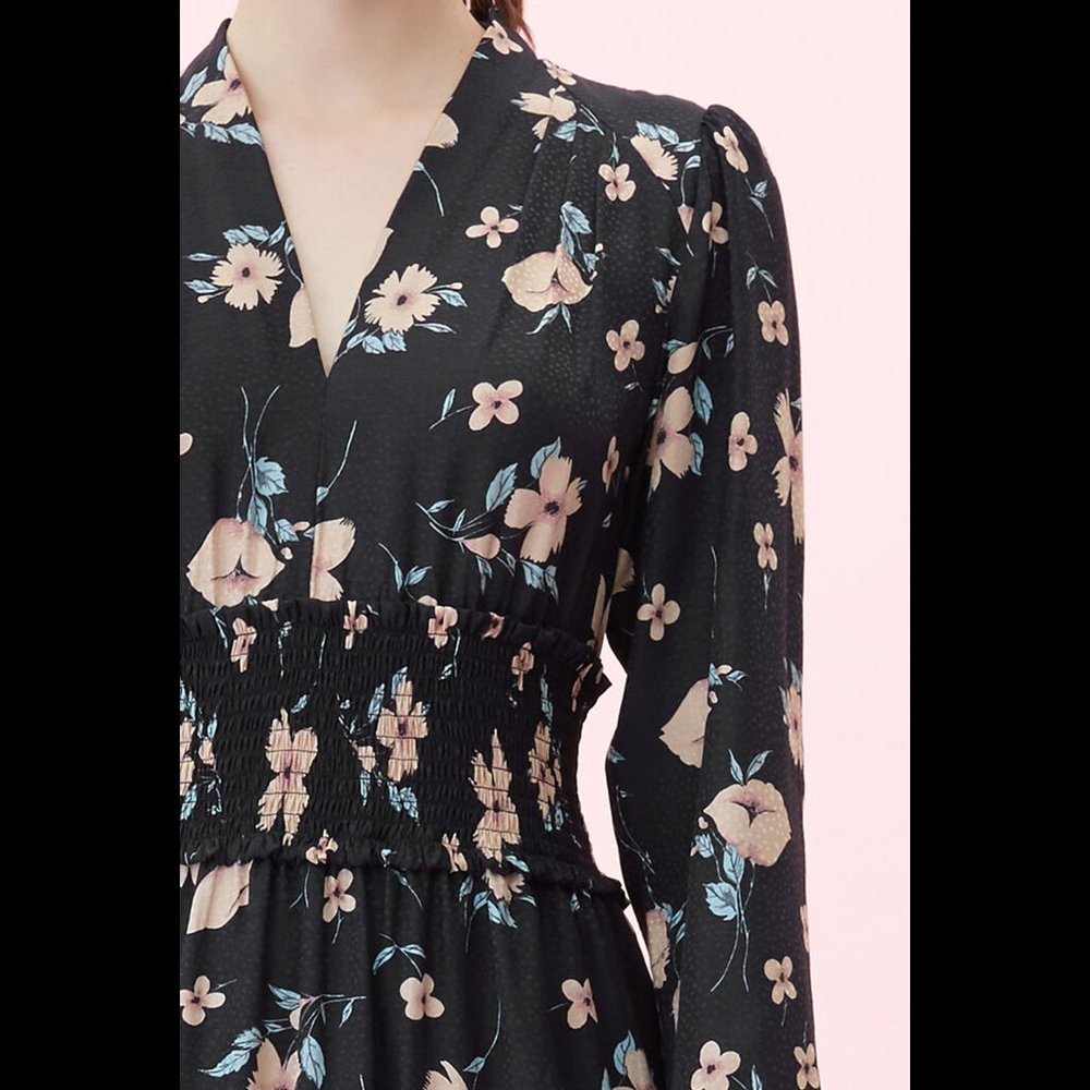 Sold! Rebecca Taylor Long Sleeve V-Neck Dress 00 - Picture 5 of 9